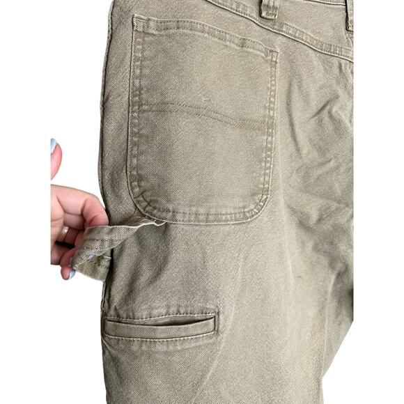Wrangler Khaki Tan Carpenter Cargo PantsWith Flex Straight Leg Jeans Size 42X30 - Picture 5 of 7